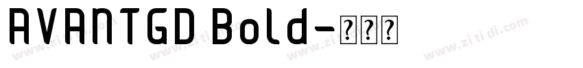 AVANTGD Bold字体转换